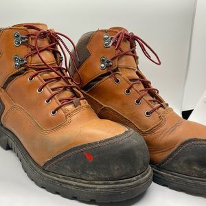 Mens Red Wing Steel Toe Leather Work Boots Size 10